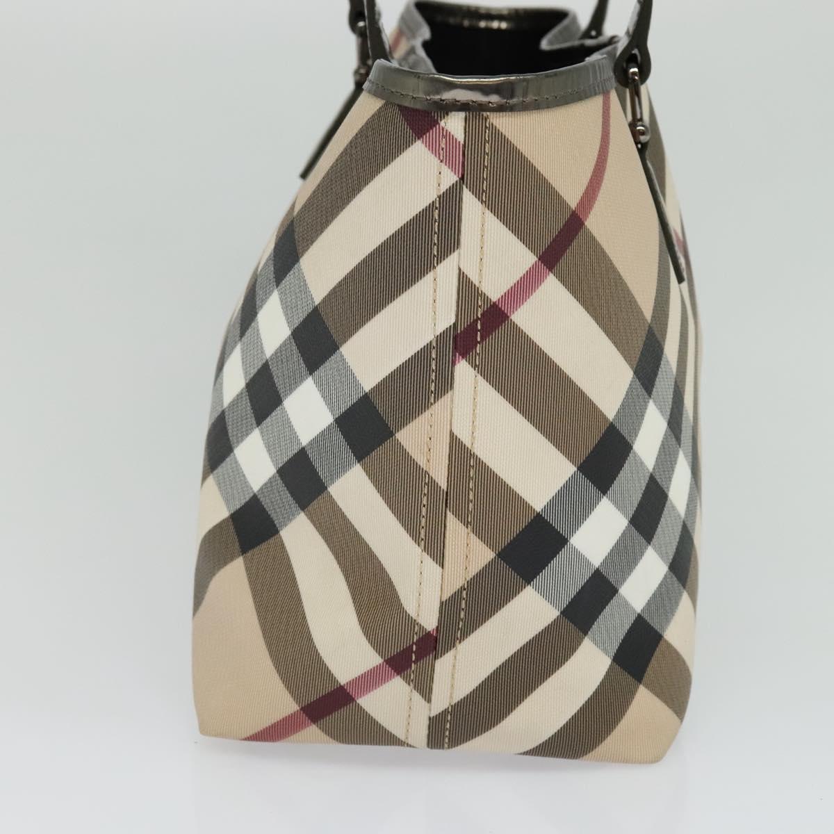 Burberry Nova Check Beige Canvas Tote Bag (Pre-Owned)