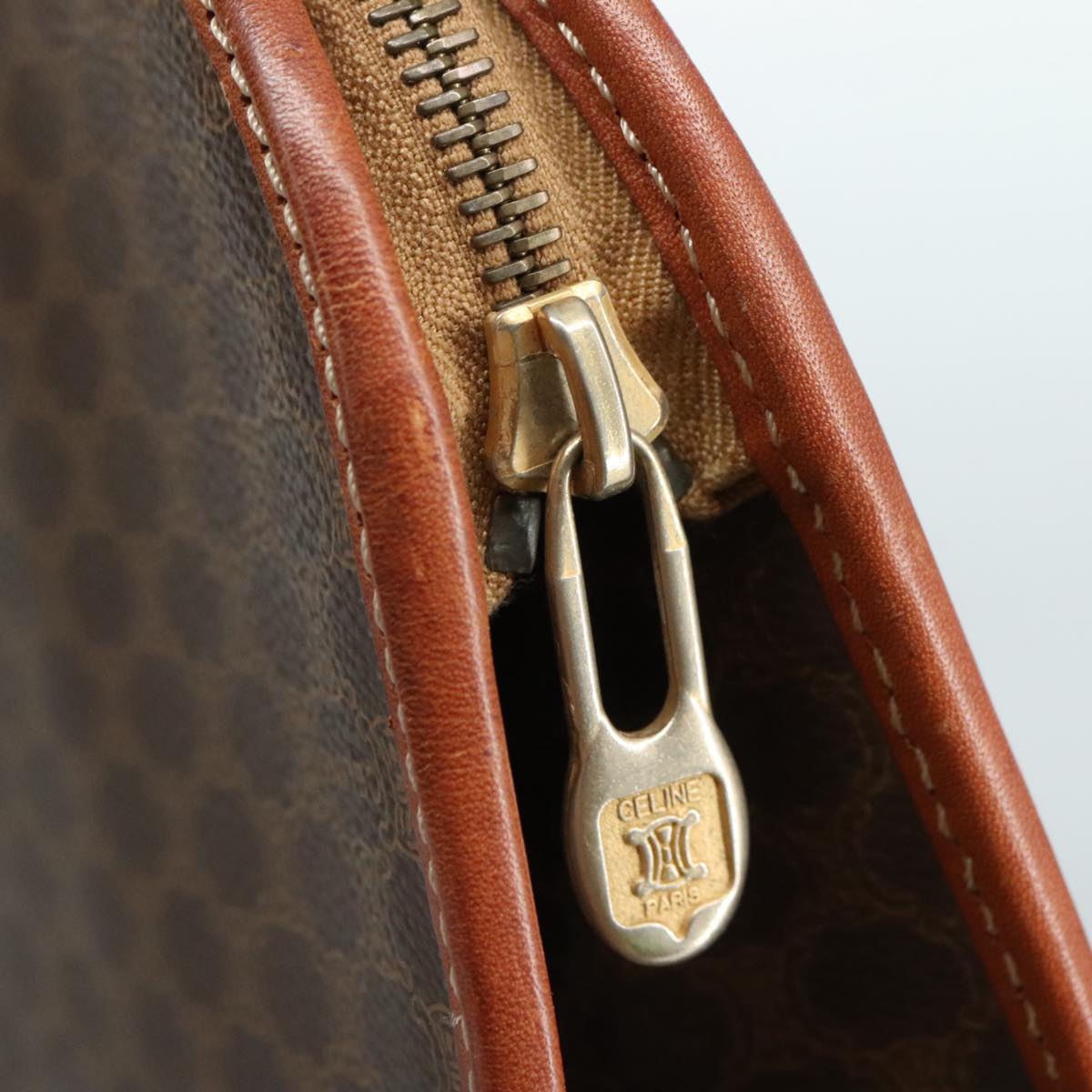 Céline Macadam Brown Canvas Briefcase Bag (Pre-Owned)