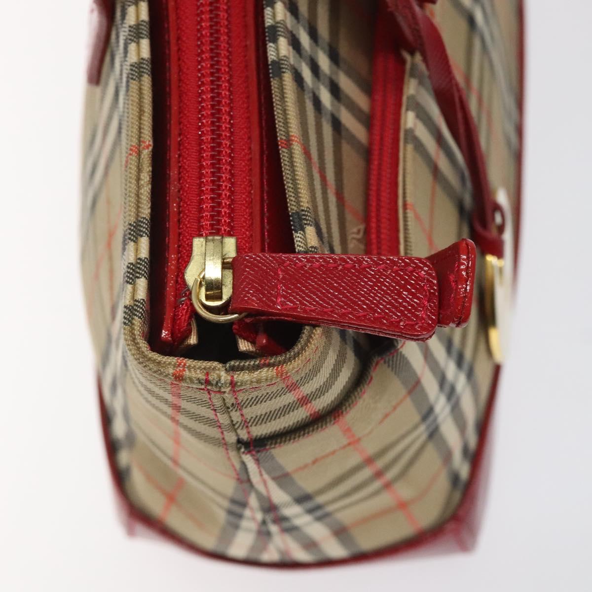 Burberry Nova Check Beige Canvas Handbag (Pre-Owned)