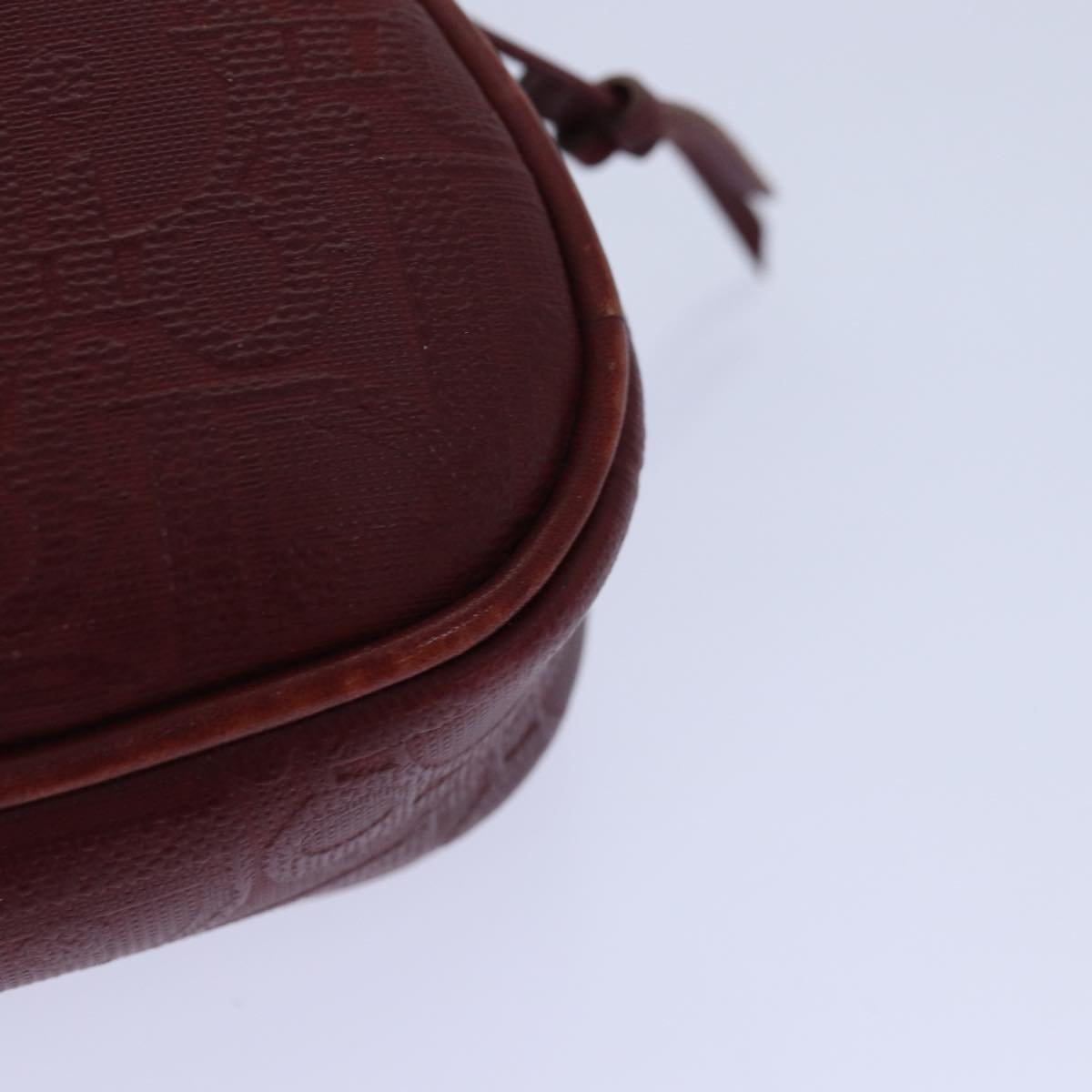 Dior Demi-Lune Burgundy Canvas Clutch Bag (Pre-Owned)