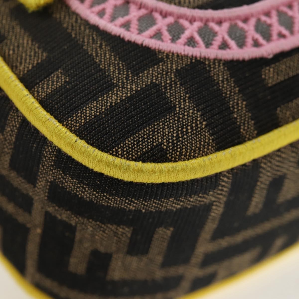 Fendi Mamma Baguette Zucca Jacquard Velvet Multicolour Canvas Shoulder Bag Bag (Pre-Owned)