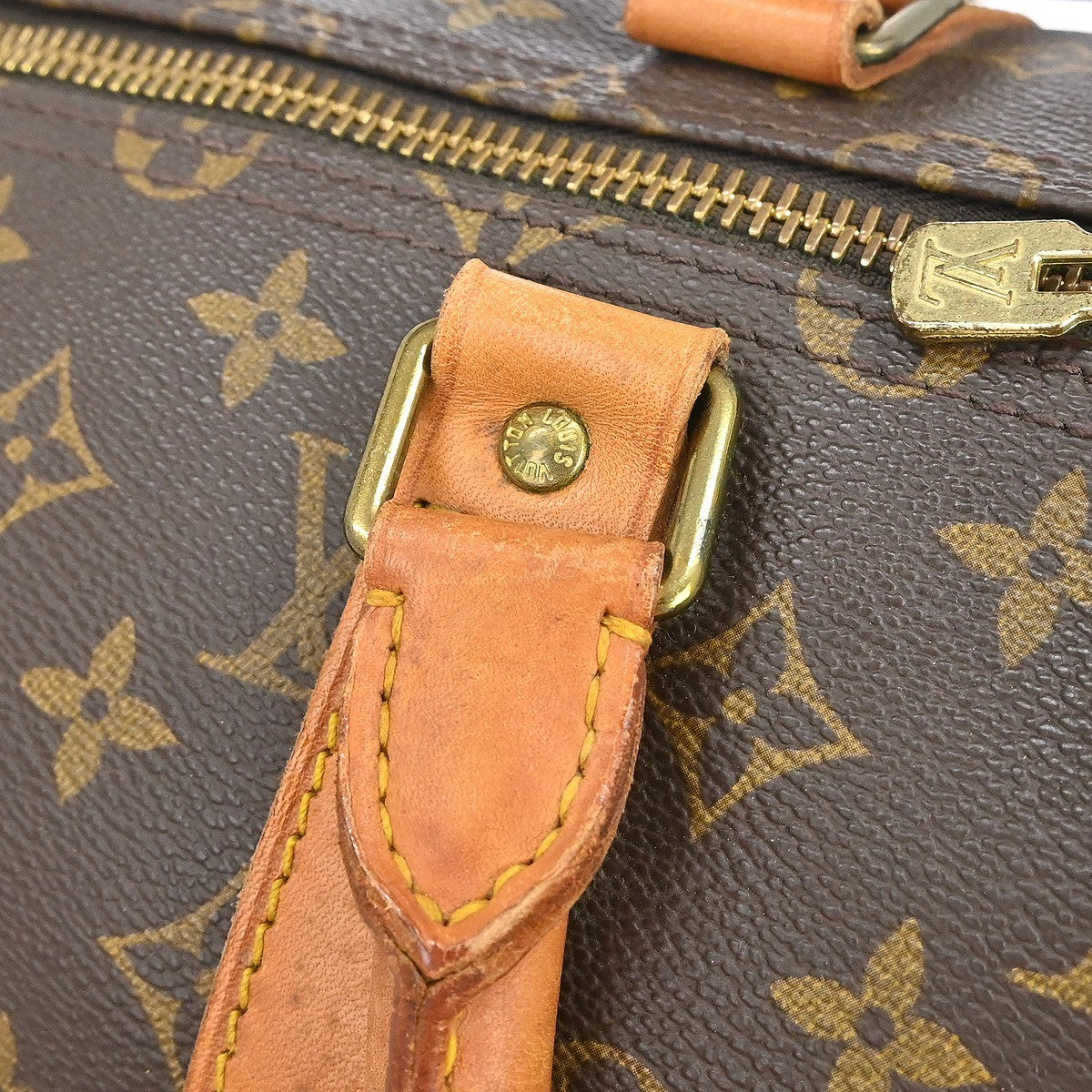 Louis Vuitton Keepall Monogram Brown Canvas Travel Bag Bag (Pre-Owned)