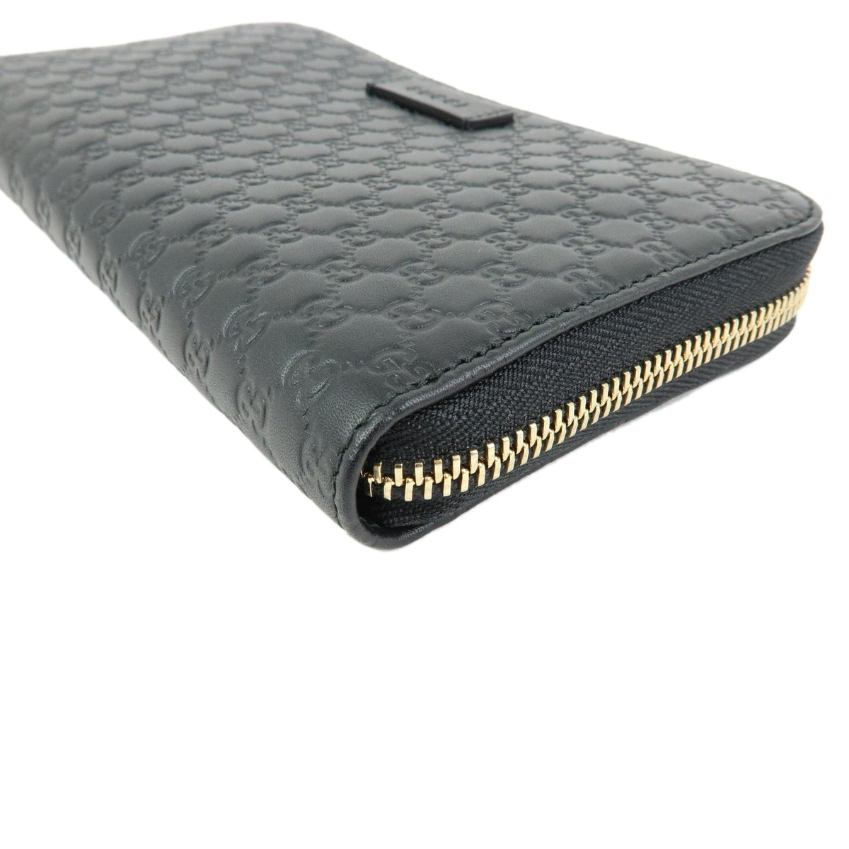 Gucci Zip Organizer Microguccissima Leather Black Leather Wallets Accessory (Pre-Owned)