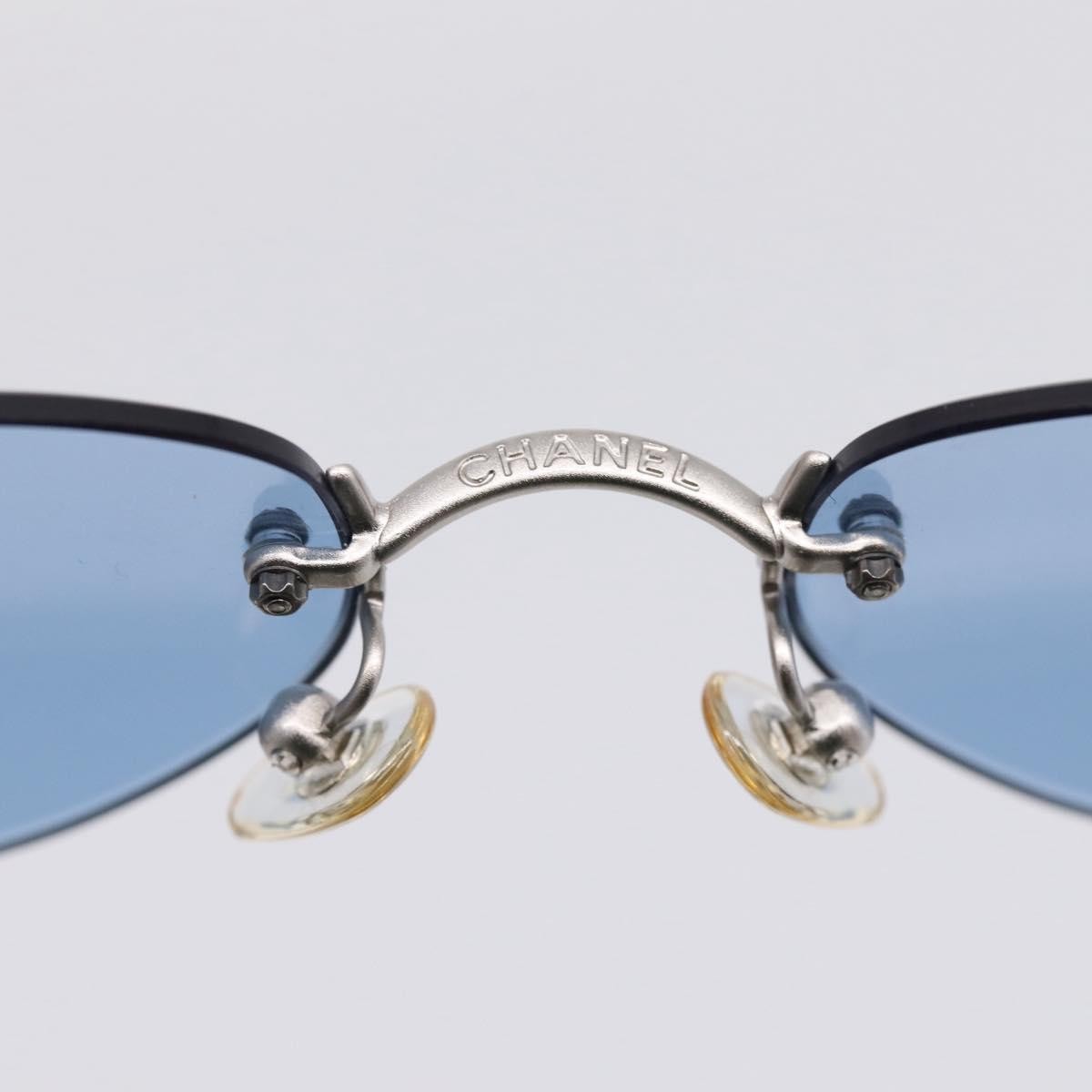Chanel Logo Cc Metal Silver Metal Sunglasse Accessory (Pre-Owned)