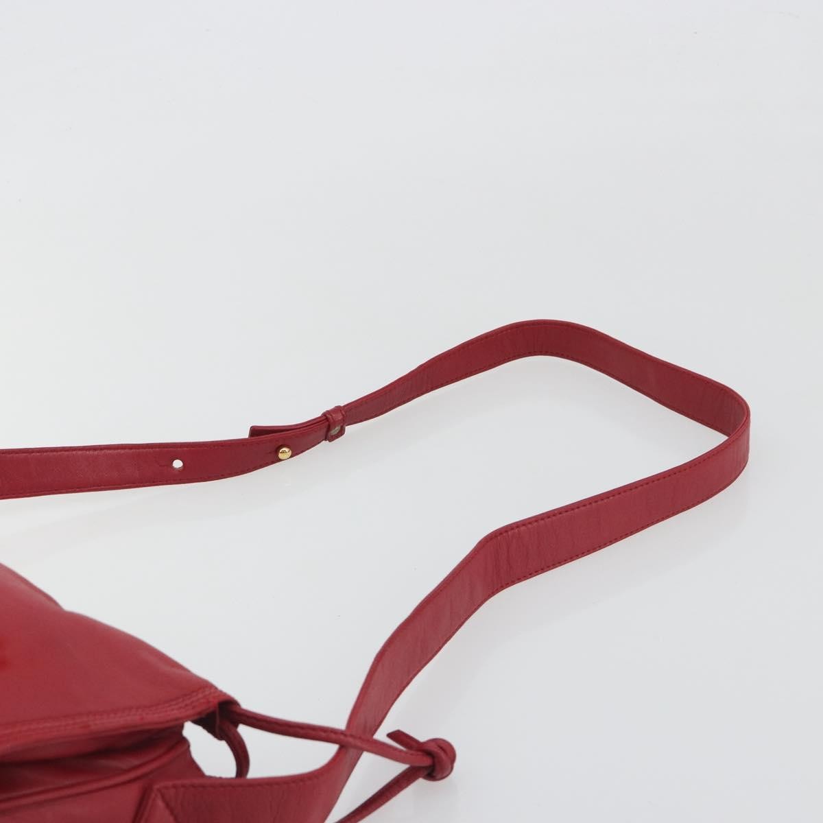 Loewe Anagram Leather Red Leather Shoulder Bag Bag (Pre-Owned)