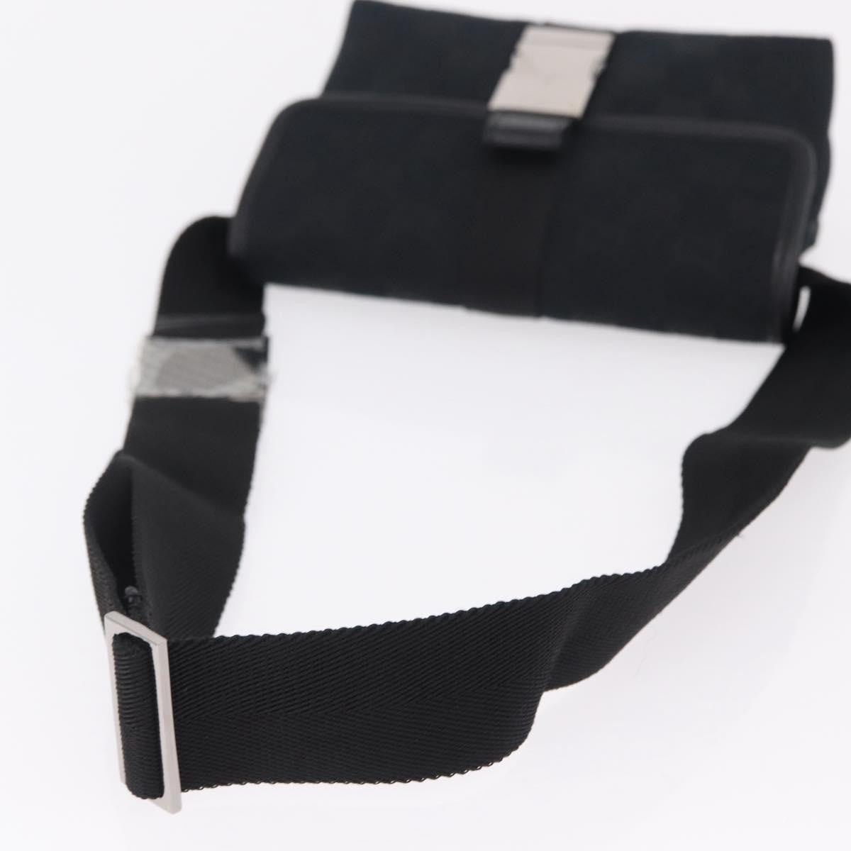 Gucci Buckle Waist Gg Canvas Black Canvas Handbag (Pre-Owned)
