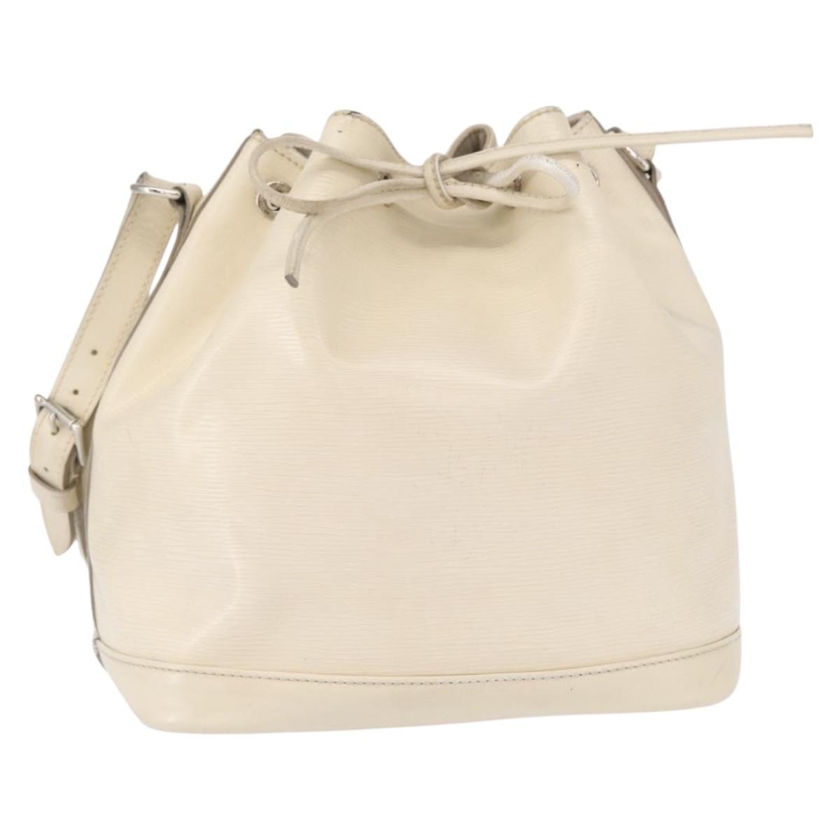 Louis Vuitton Petit Noe Epi Leather White Leather Shoulder Bag Bag (Pre-Owned)