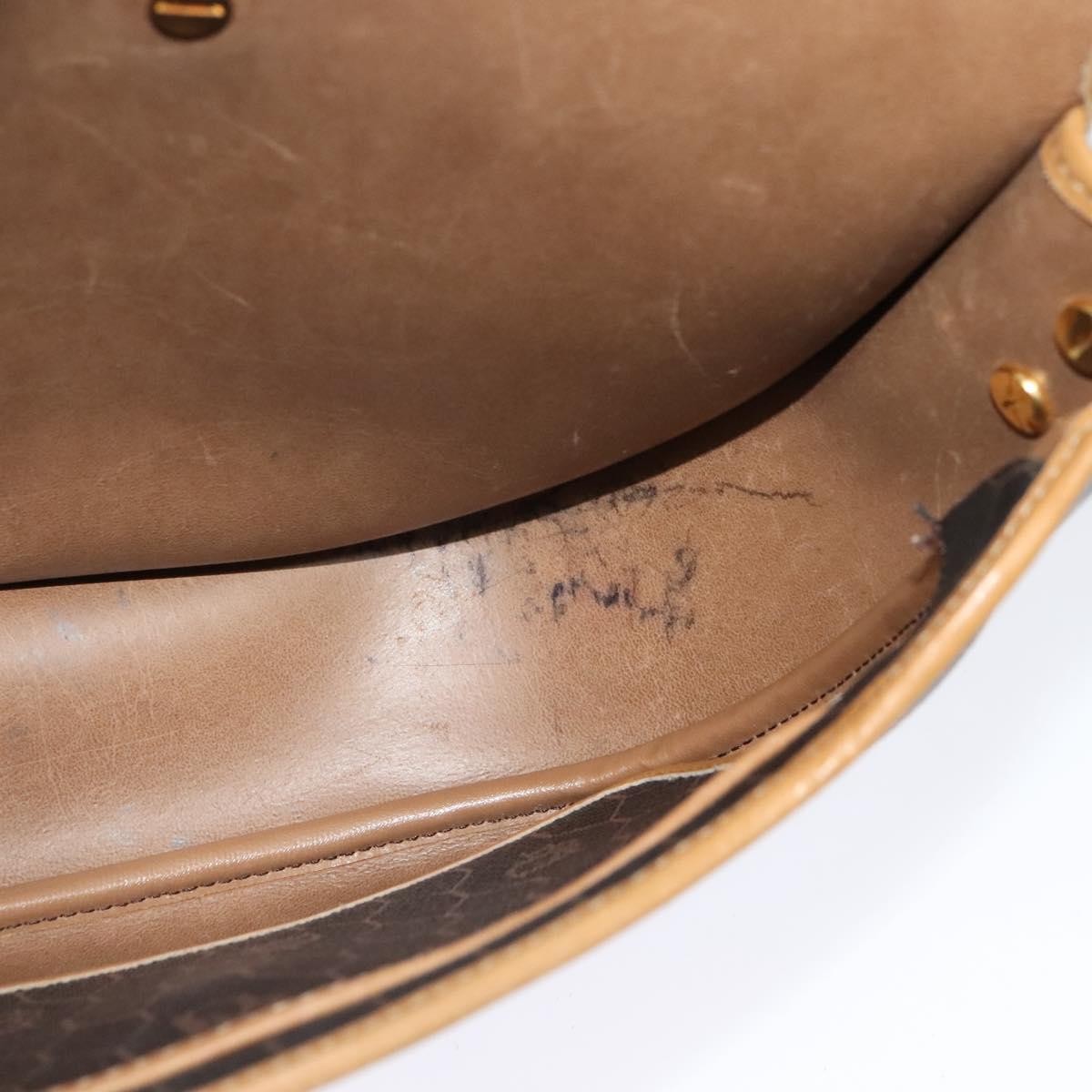 Christian Dior Vintage Honeycomb Flap Canvas And Leather Black Canvas Shoulder Bag Bag (Pre-Owned)