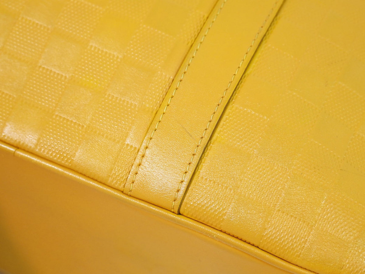 Louis Vuitton Tadao Damier Infini Leather Yellow Leather Handbag (Pre-Owned)