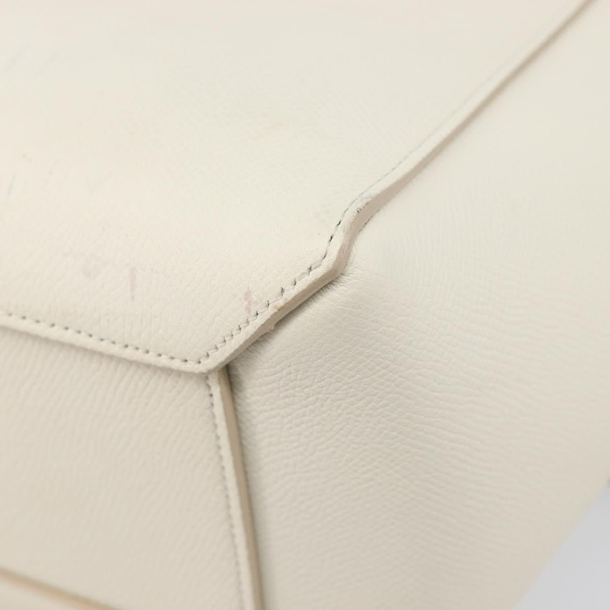 Celine Belt Leather White Leather Handbag (Pre-Owned)