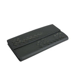 Bottega Veneta Women's Intercciaco Dark Gray Leather Long Wallet 134075 8495