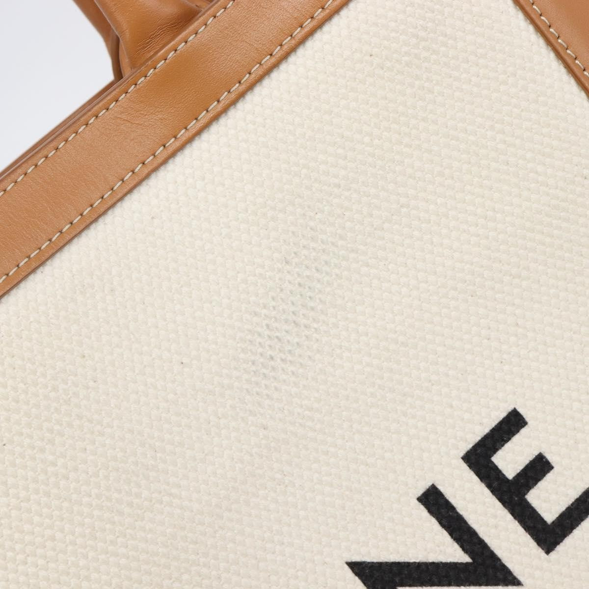 Celine Vertical Cabas Canvas With Leather Beige Canvas Tote Bag Bag (Pre-Owned)