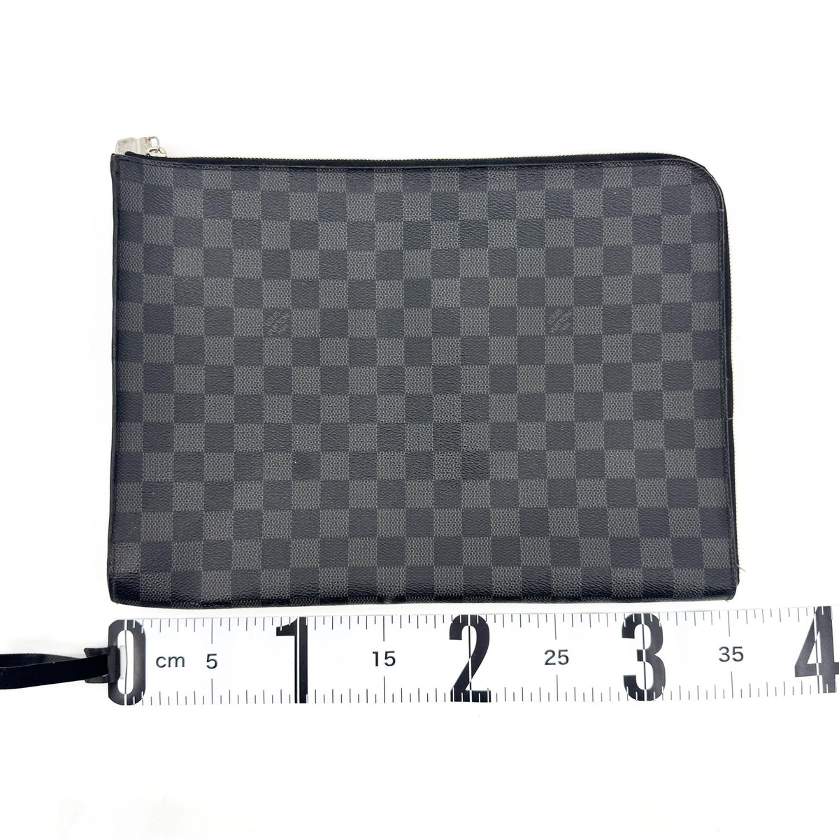 Louis Vuitton Zip Around Pochette Jour Damier Graphite Black Canvas Clutche & Pouche Bag (Pre-Owned)
