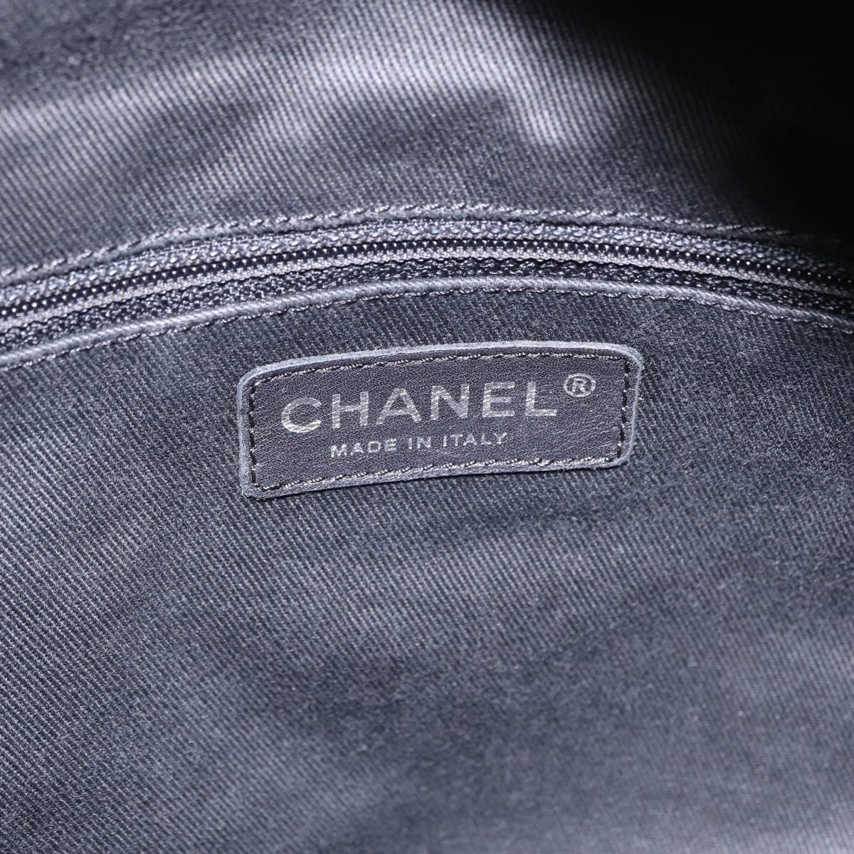 Chanel Vintage Cc Quilted Nylon Gray Nylon Tote Bag Bag (Pre-Owned)
