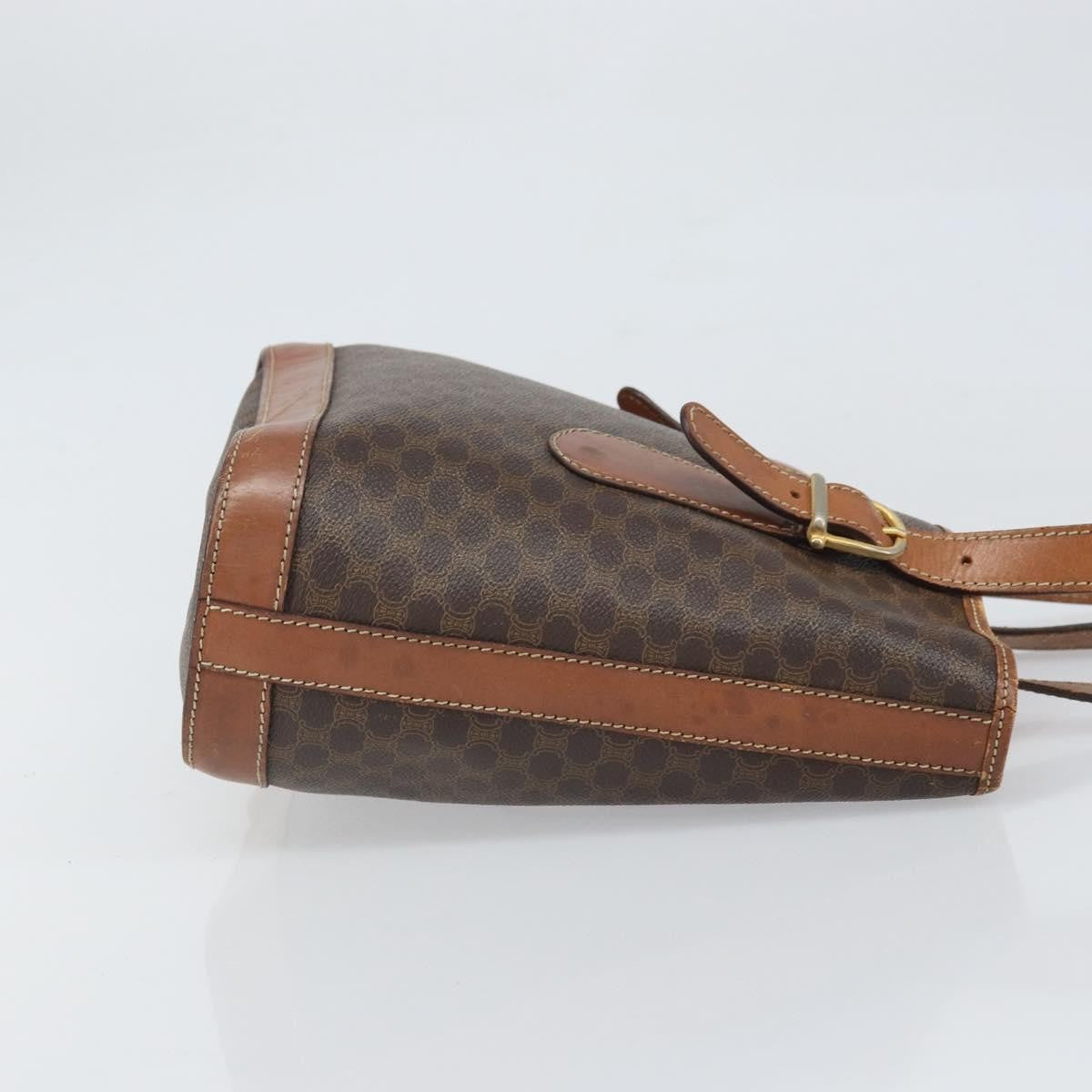 Celine Vintage Macadam Canvas Brown Canvas Shoulder Bag Bag (Pre-Owned)