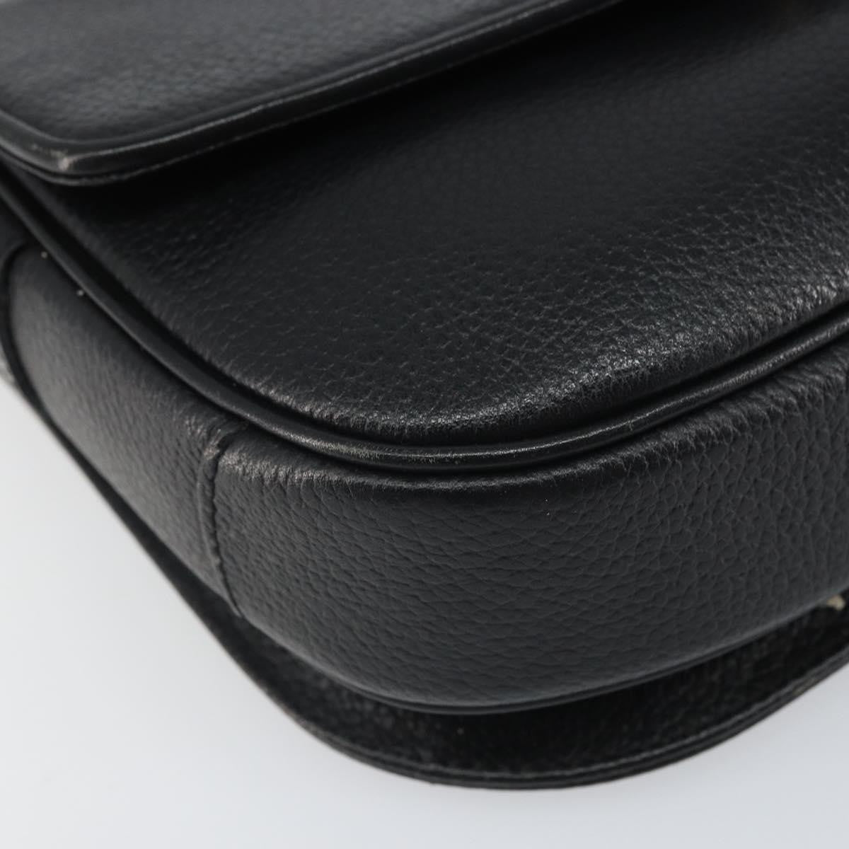 Burberry Vintage Leather Black Leather Shoulder Bag Bag (Pre-Owned)