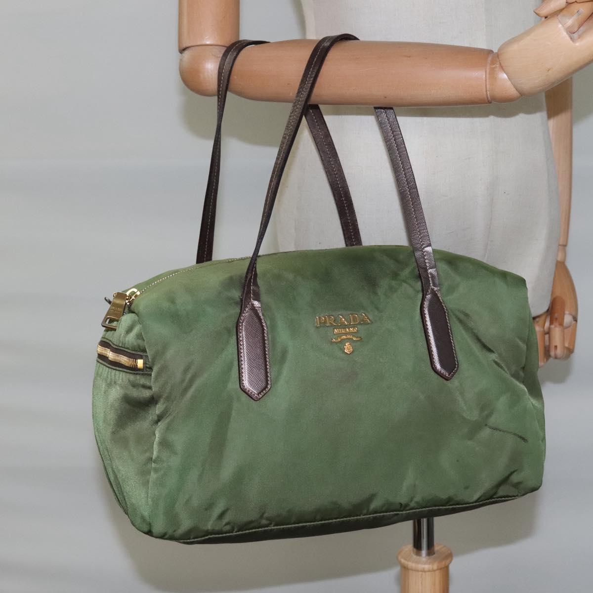 Prada Re-Nylon Green Synthetic Handbag (Pre-Owned)