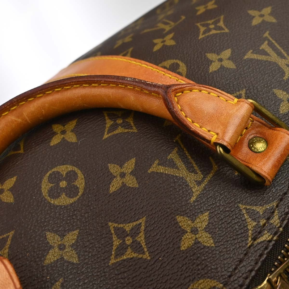 Louis Vuitton Keepall Canvas Brown Canvas Travel Bag Bag (Pre-Owned)