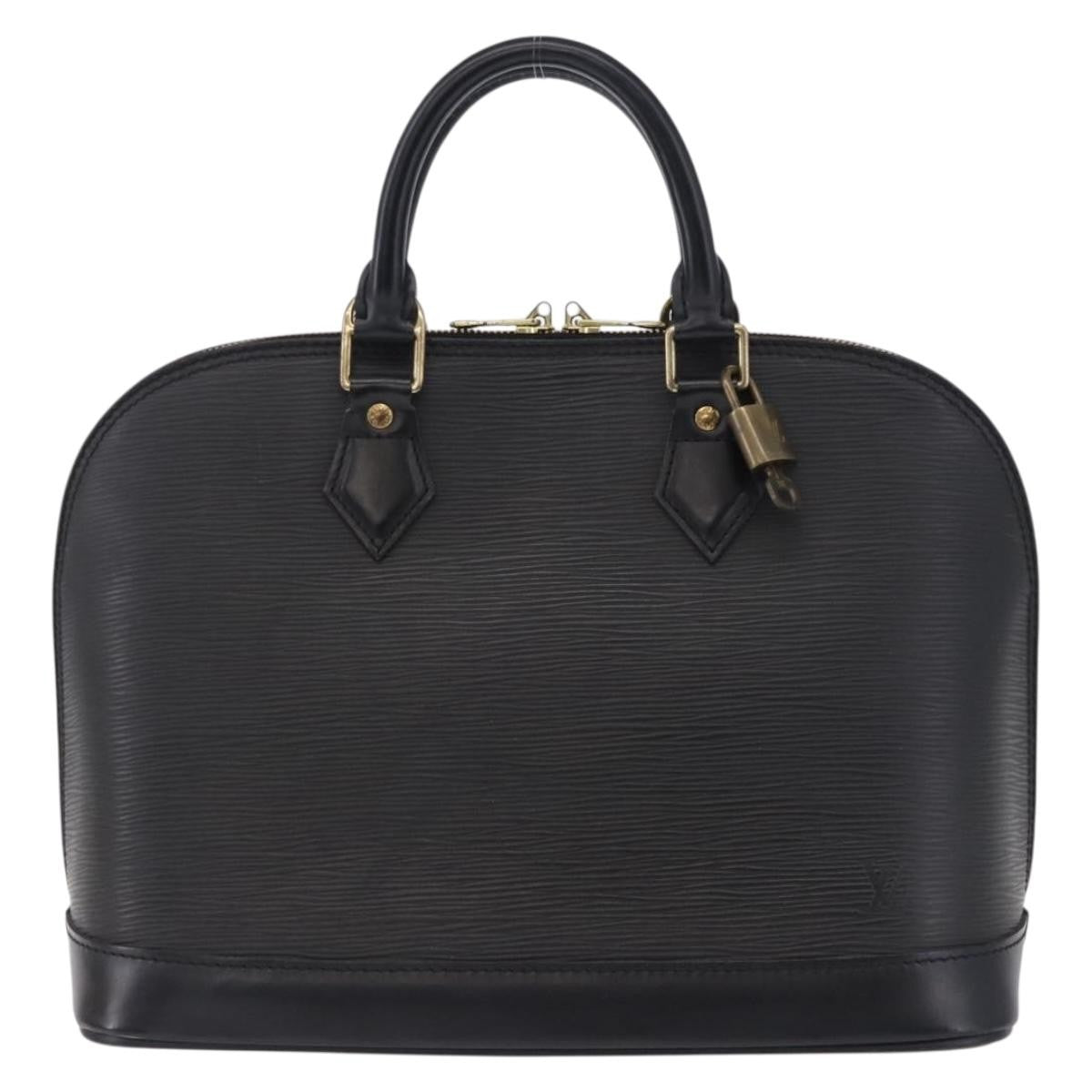 Louis Vuitton Alma Epi Leather Black Leather Handbag (Pre-Owned)