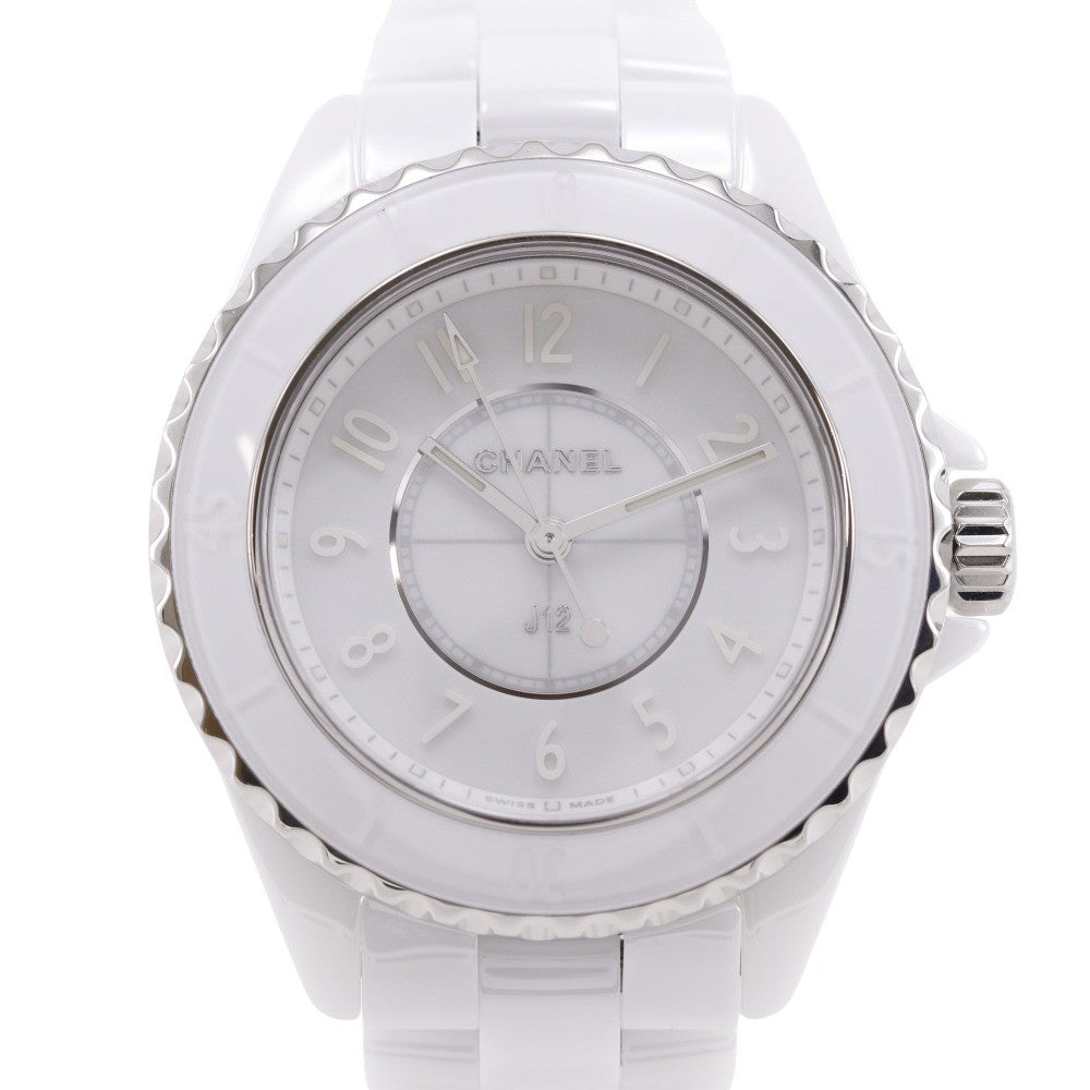 Chanel J12 Quartz Ceramic And Stainless Steel With Diamond Markers Watch (Pre-Owned)