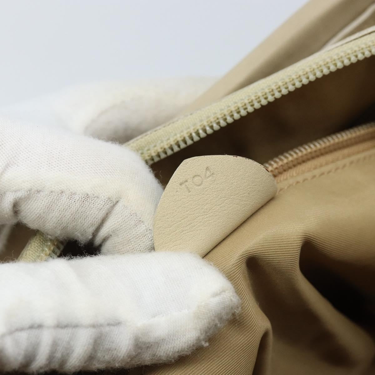 Celine Handbag Nylon Beige Nylon Handbag (Pre-Owned)