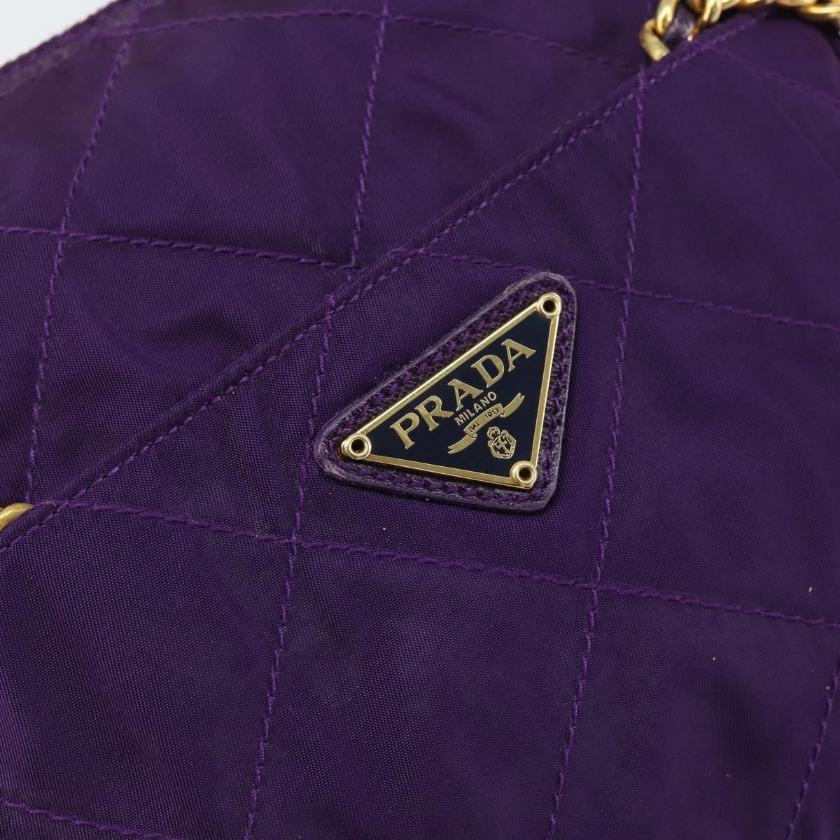 Prada Re-Edition 1995 Chain Quilted Re-Nylon Purple Nylon Tote Bag Bag (Pre-Owned)
