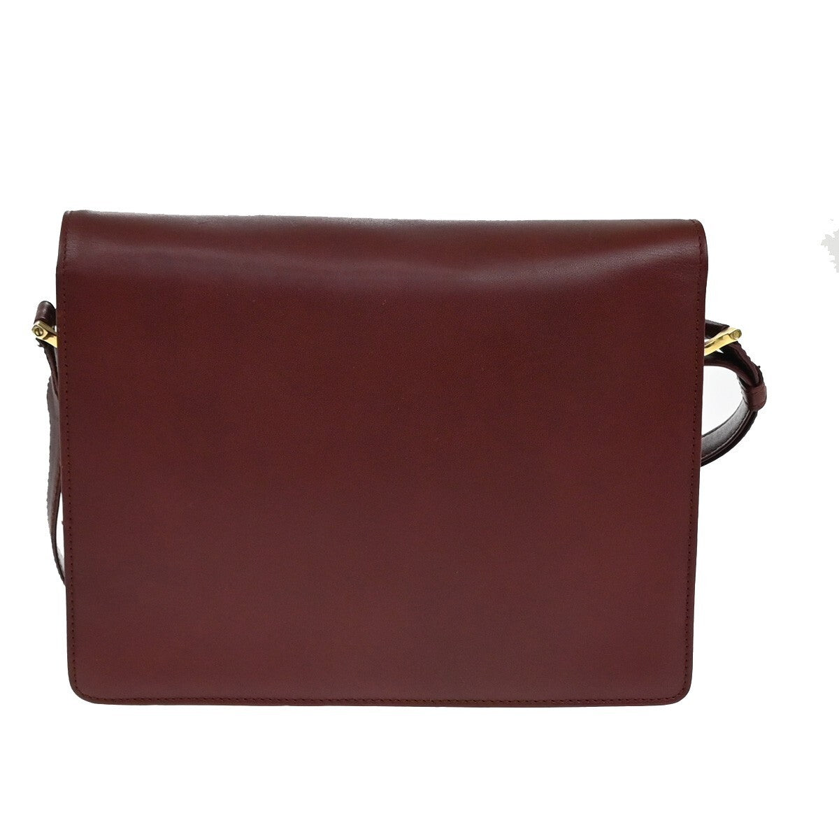 Cartier Must De Cartier Burgundy Leather Shoulder Bag (Pre-Owned)