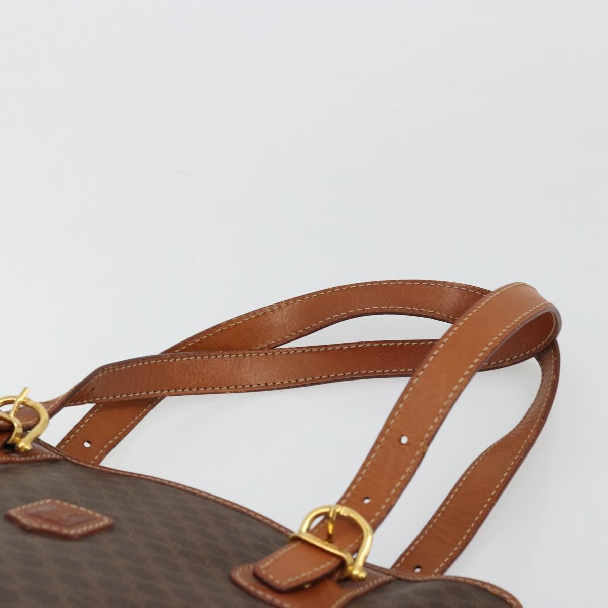 Celine Vintage Macadam Canvas And Leather Brown Canvas Tote Bag Bag (Pre-Owned)