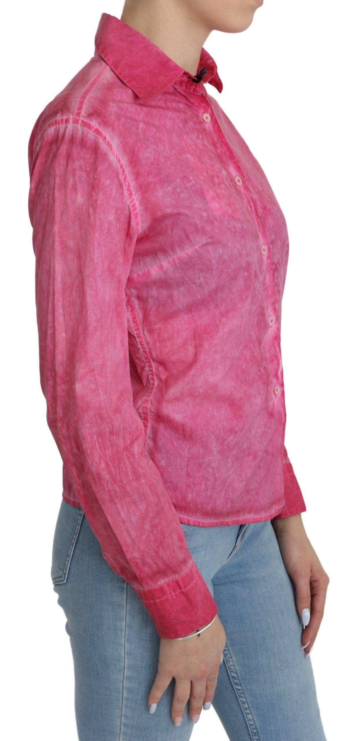 Ermanno Scervino Chic Pink Cotton Polo Blouse by Ermanno Women's Scervino