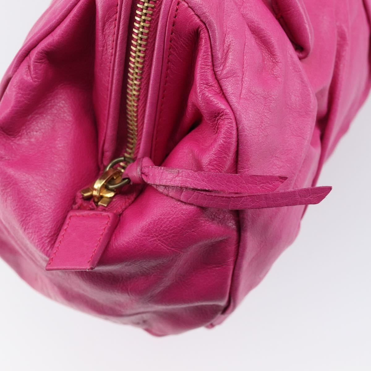 Miu Miu Shoulder Leather Pink Leather Shoulder Bag Bag (Pre-Owned)