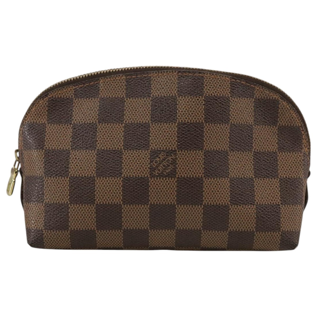 Louis Vuitton Trousse A Maquillage Brush Brown Canvas Clutch Bag (Pre-Owned)