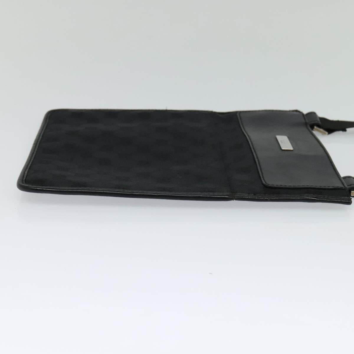 Gucci Gg Canvas Black Canvas Shoulder Bag (Pre-Owned)