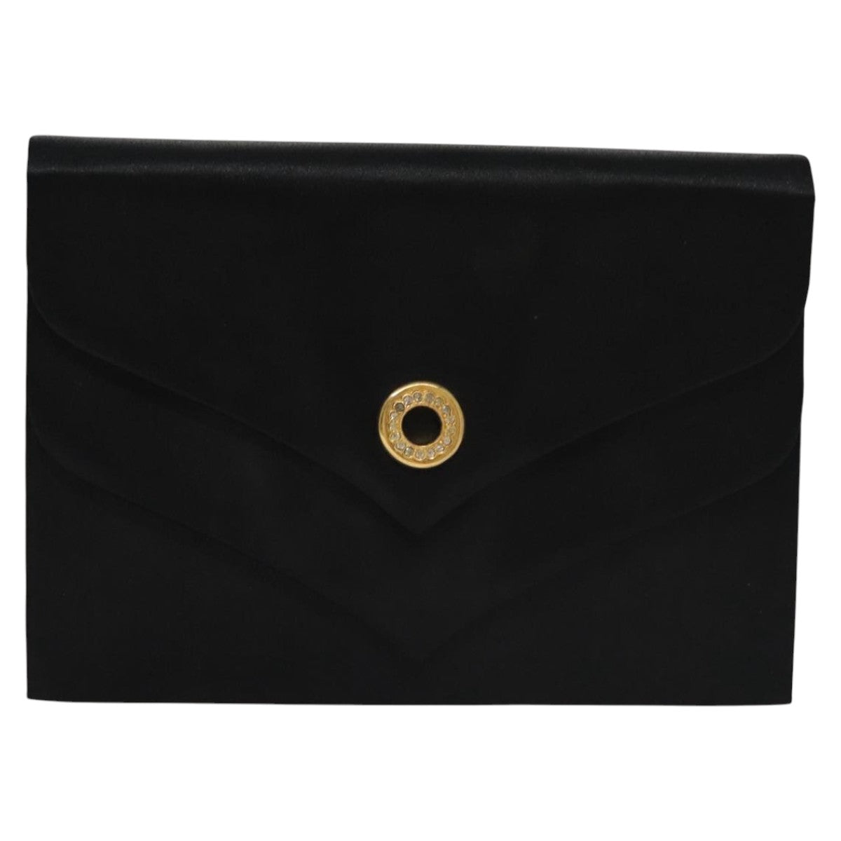 Yves Saint Laurent Black Silk Clutch Bag (Pre-Owned)