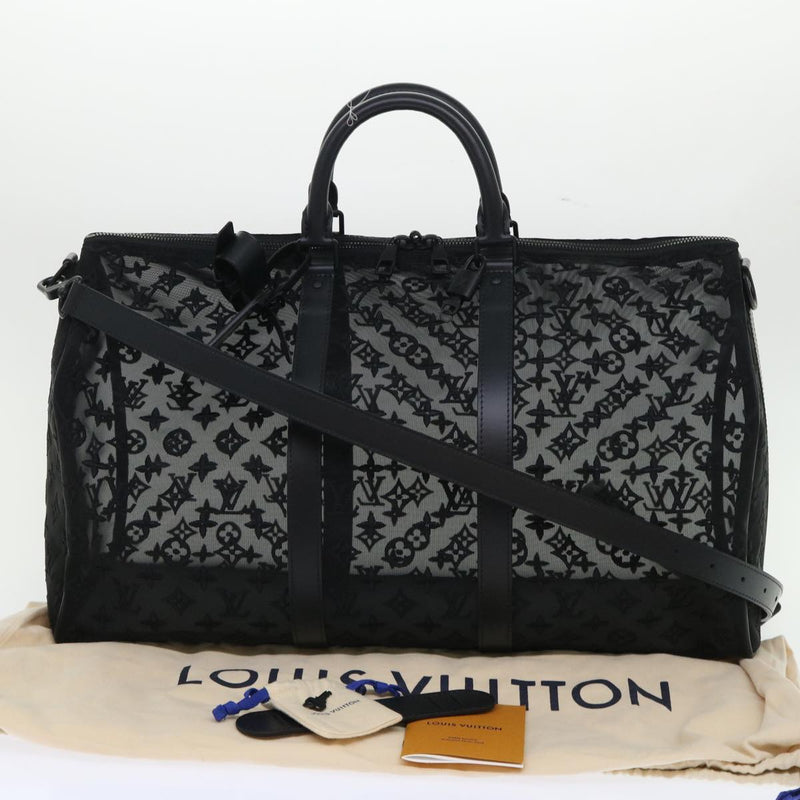 Louis Vuitton Keepall Bandouliere 50 Black Synthetic Travel Bag (Pre-Owned)