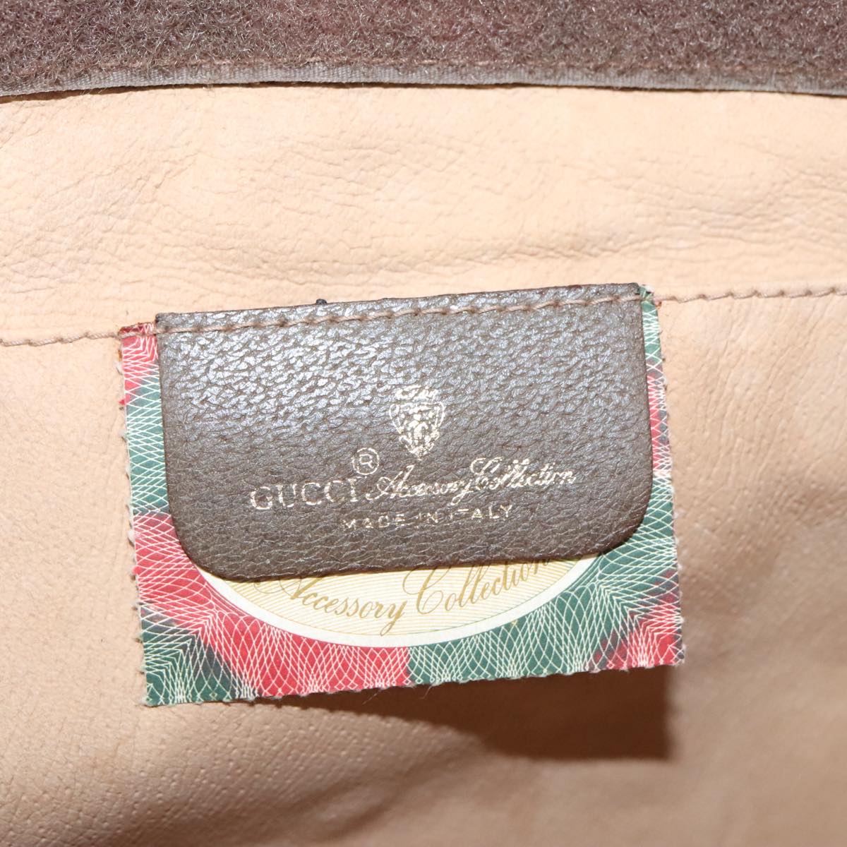 Gucci Sherry Beige Canvas Clutch Bag (Pre-Owned)