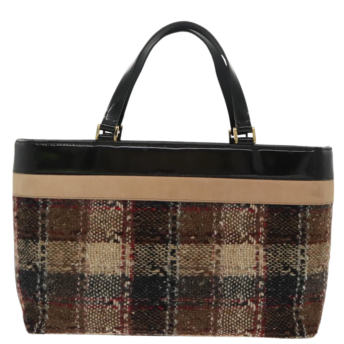 Burberry Brown Wool Tote Bag (Pre-Owned)