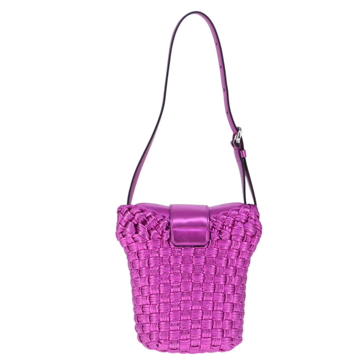 Salvatore Ferragamo Gancini Purple Leather Shoulder Bag (Pre-Owned)