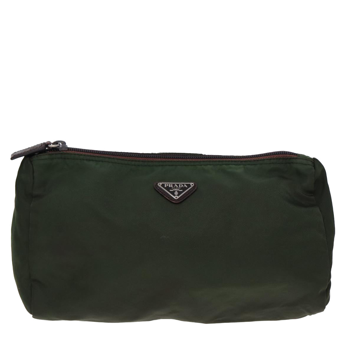 Prada Khaki Synthetic Clutch Bag (Pre-Owned)