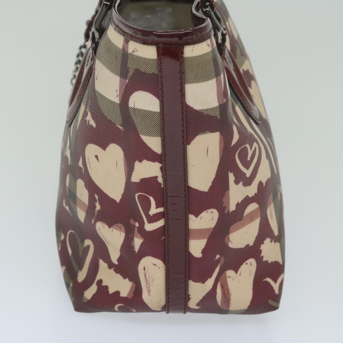 Burberry Nova Check Red Canvas Tote Bag (Pre-Owned)