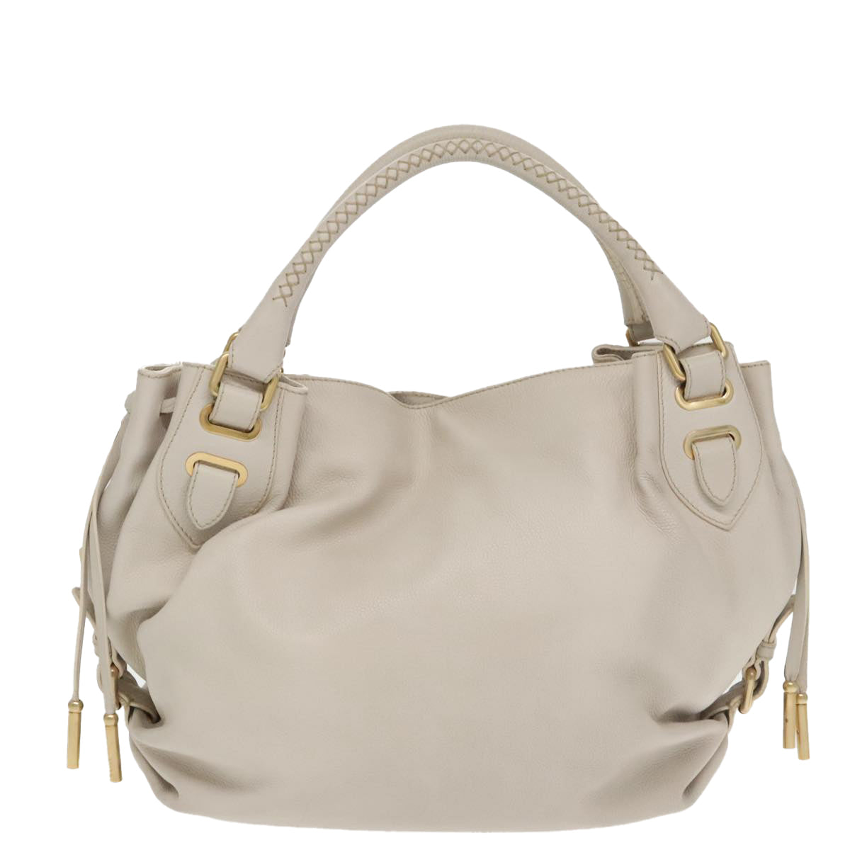 Bally White Leather Handbag (Pre-Owned)