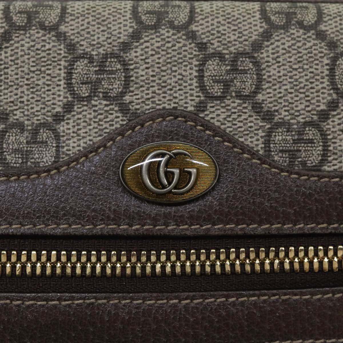 Gucci Ophidia Beige Canvas Shoulder Bag (Pre-Owned)