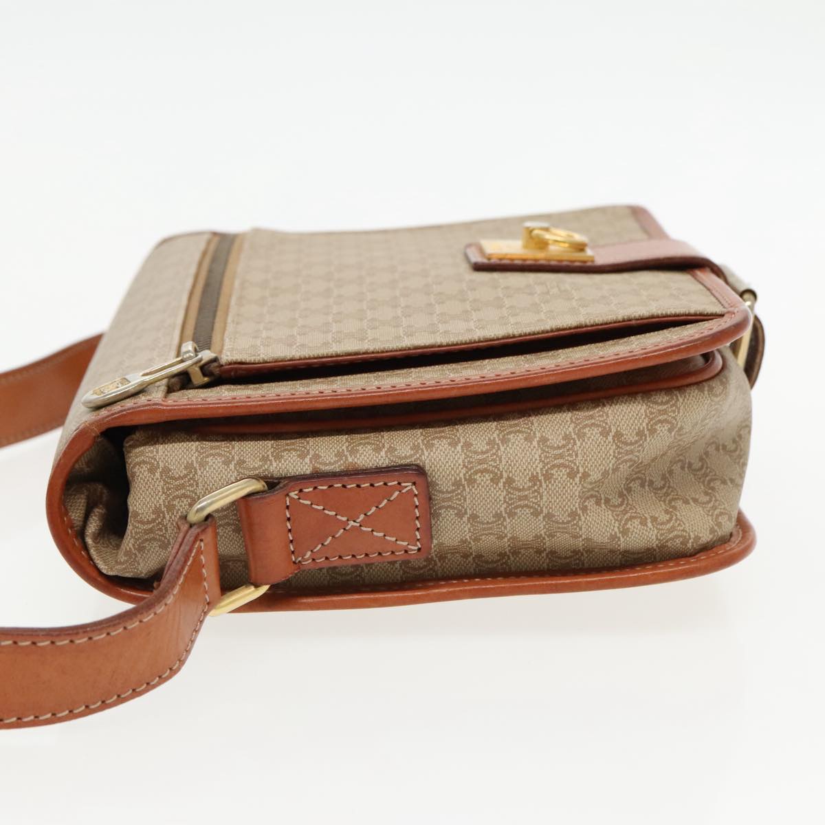 Céline Beige Canvas Shoulder Bag (Pre-Owned)