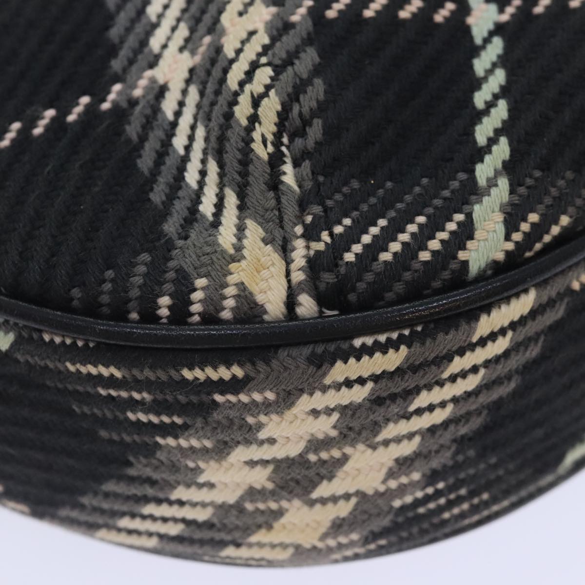 Burberry Nova Check Black Canvas Shoulder Bag (Pre-Owned)