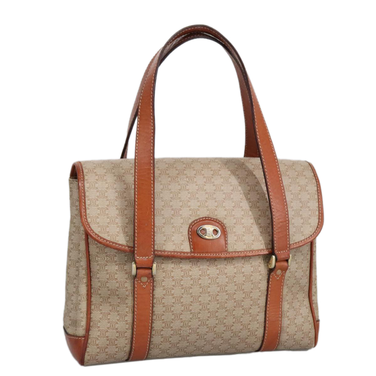 Céline Beige Canvas Handbag (Pre-Owned)