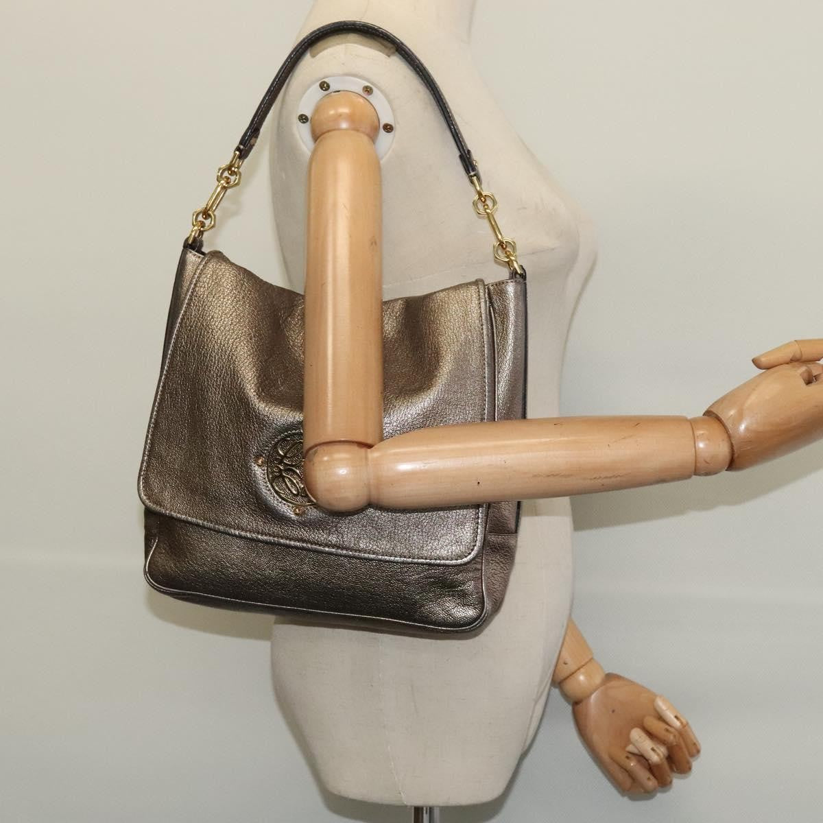 Loewe Anagram Leather Gold Leather Tote Bag Bag (Pre-Owned)