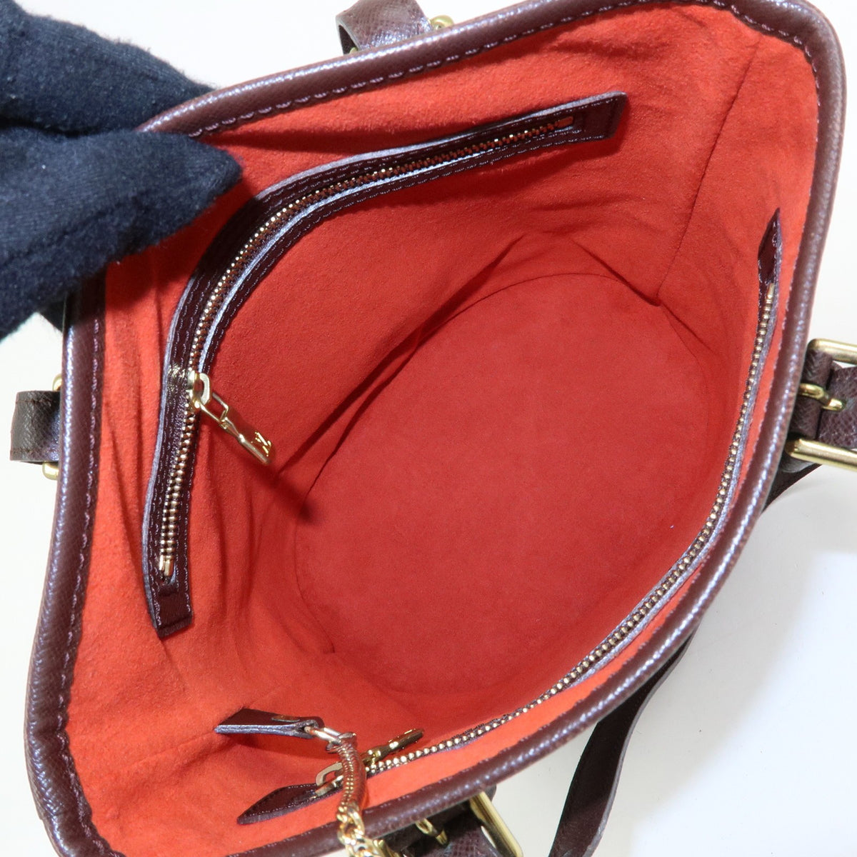 Louis Vuitton Marais Bucket Damier Brown Canvas Handbag (Pre-Owned)