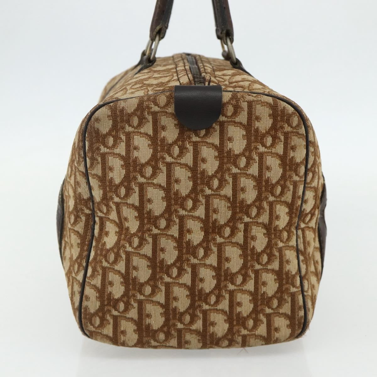 Christian Dior Vintage Trotter Canvas Brown Canvas Handbag (Pre-Owned)