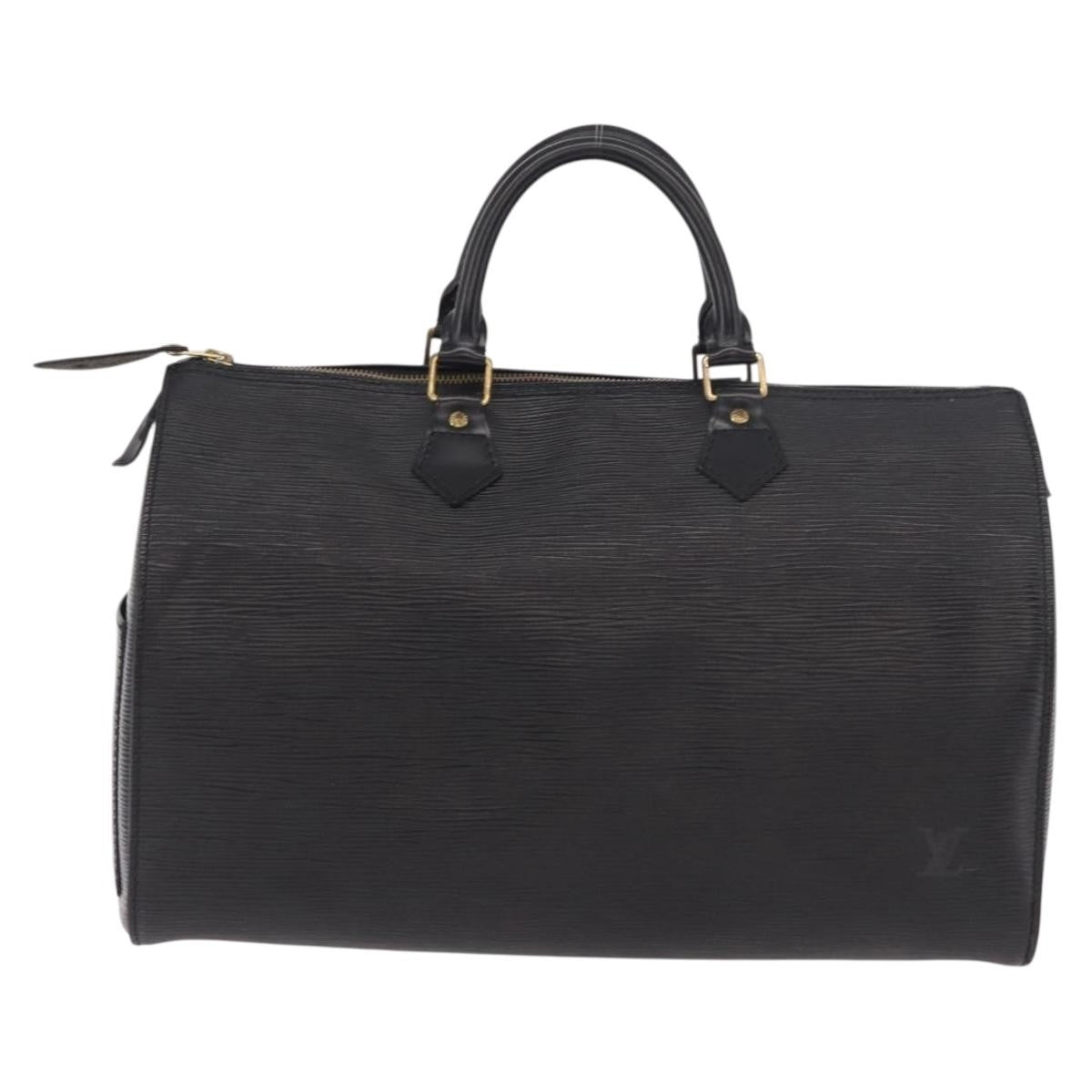 Louis Vuitton Speedy Epi Leather Black Leather Handbag (Pre-Owned)