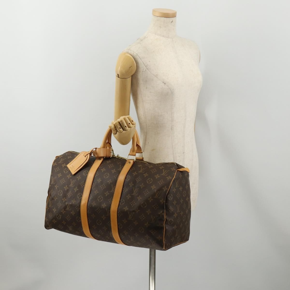 Louis Vuitton Keepall Monogram Canvas Brown Canvas Travel Bag Bag (Pre-Owned)