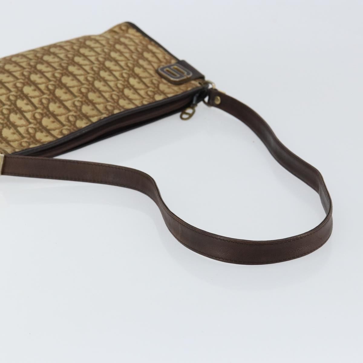 Christian Dior Vintage Trotter Canvas Beige Canvas Shoulder Bag Bag (Pre-Owned)